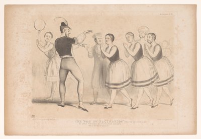 Spotprent op de engelske indenlandske politiek The pas de facination (fra Almas ballet) Som for nylig udført af Hendes Majestæts tjenere / Med en ny rollebesætning (titel på objekt) HB Sketches (serietitel på objekt) af John Doyle