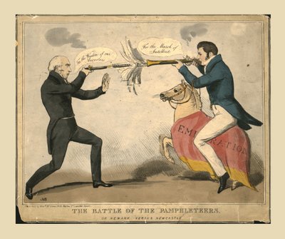 Pjecernes kamp. Eller Newark versus Newcastle, 1829. af John Doyle