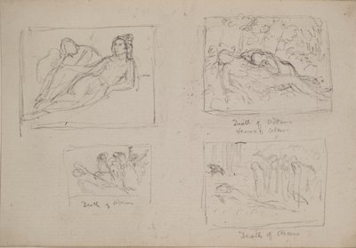 Adonis død (blyant) af John Duncan