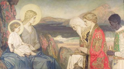 The Three Magi, 1915 (tempera på lærred) af John Duncan