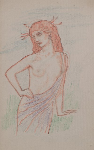Uden titel [Kvindefigur] (blyant) af John Duncan
