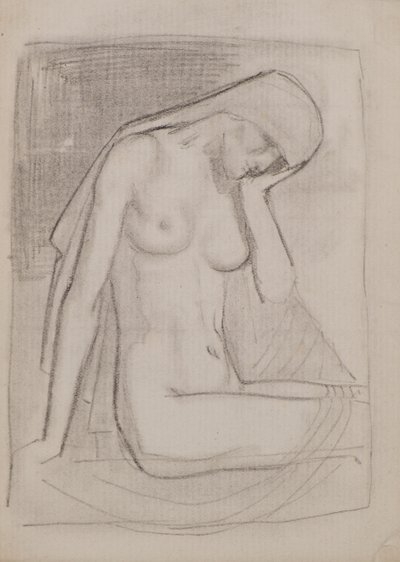 Unavngivet [Nøgen kvinde] (blyant) af John Duncan