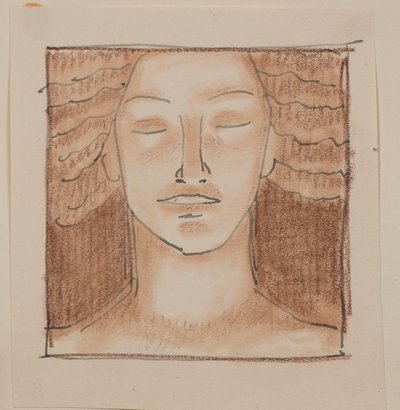 Uden titel [Mand ansigt] (blyant) af John Duncan