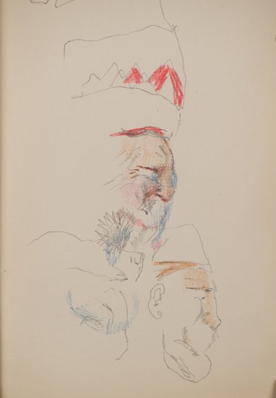 Unavngivet [Profilansigter] (blyant) af John Duncan