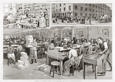 Scener med cigaretproduktion, 1887 af John Durkin