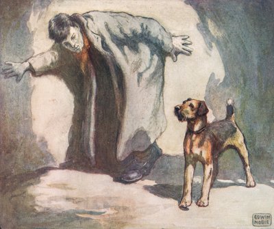 Politihund på arbejde, illustration fra 