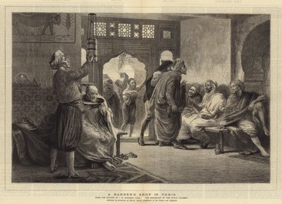 En frisørsalon i Tunis af John Evan Hodgson