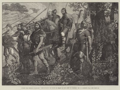 Mænd fra Kent marcherer foran Army of Harold af John Evan Hodgson