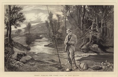 Ørredfiskeri, sæsonens første cast af John Evan Hodgson