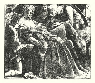 A Dream of Fair Women (gravering) af John Everett (after) Millais