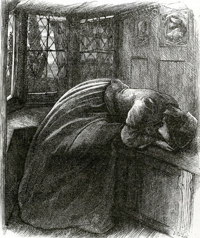 Mariana fra Tennysons digte af John Everett (after) Millais
