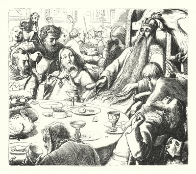 Dagdrømmen (gravering) af John Everett (after) Millais