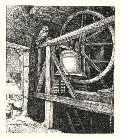 Det gamle års død (gravering) af John Everett (after) Millais