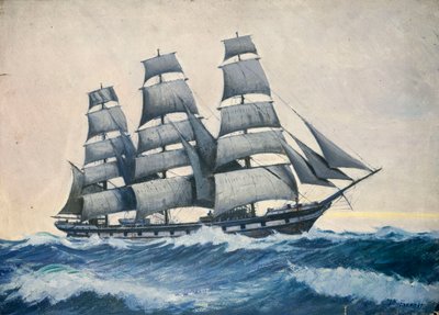 Seascape, ca. 1876-1949 (olie på papir) af John Everett