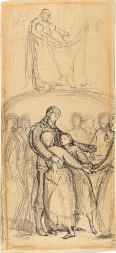 Et studie til "The Ransom" af John Everett Millais