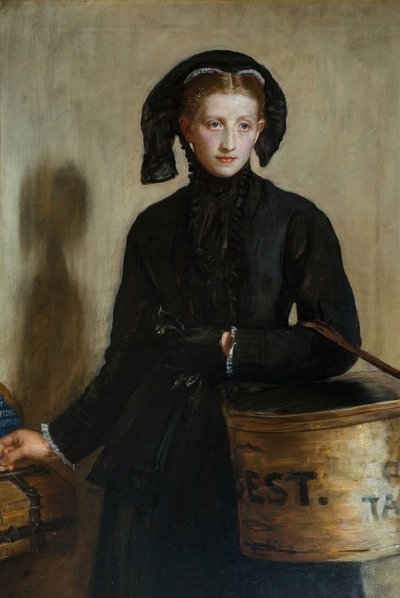 En enkemide, 1870. af John Everett Millais