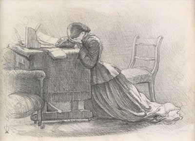 En kone - Illustration til et digt af John Everett Millais