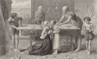 Kristus i sine forældres hus af John Everett Millais