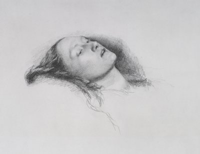Elizabeth Siddal: Studie for "Ophelia", 1852 af John Everett Millais