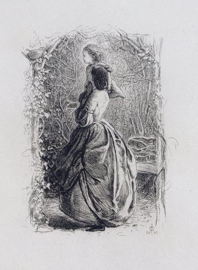 Godt forår (radering på papir) af John Everett Millais