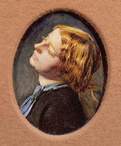 Leder af Mariana, studie for Mariana i Moated Grange (se 618) af John Everett Millais