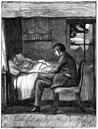 Illustration til digtet Last Words af Owen Meredith, 1860. af John Everett Millais