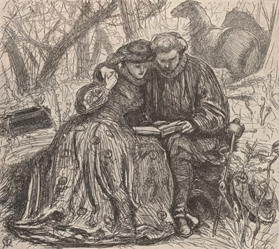 Illustration fra søster Annes prøvetid, c1850-1890, 1923 af John Everett Millais