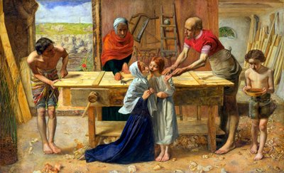 Jesus i forældrenes hus (tømrerværkstedet) af John Everett Millais