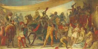 Riddere forbereder sig til en turnering af John Everett Millais