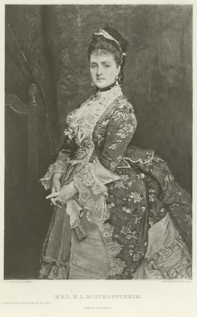 Fru H L Bischoffsheim (gravering) af John Everett Millais