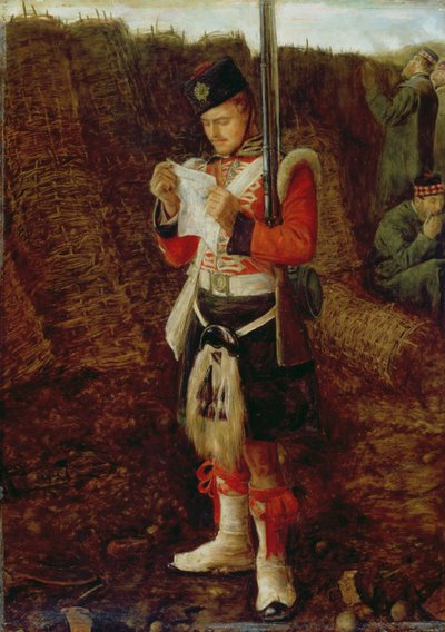 Nyheder fra hjemmet, 1856-57 af John Everett Millais