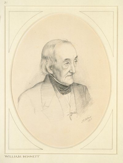 Portræt af William Bennett, 1850 af John Everett Millais