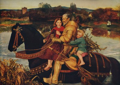 Sir Isumbras ved Ford, 1857, c1915 af John Everett Millais