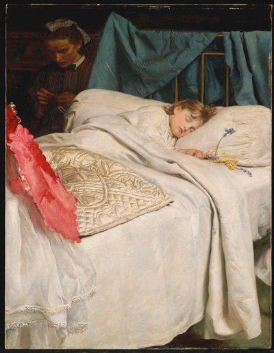 Sovende, c.1865 af John Everett Millais