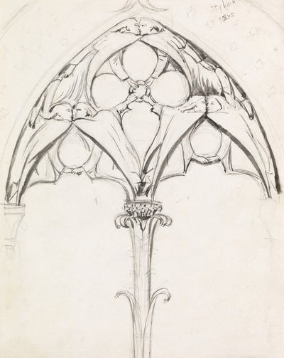 Studie til et vinduesdesign af John Everett Millais