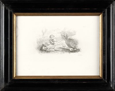 Sommer Indolence (ætsning) af John Everett Millais