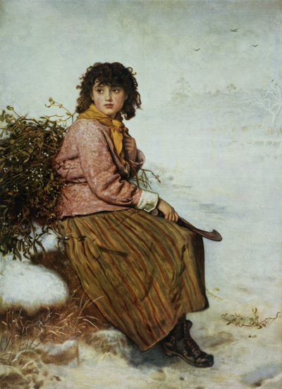 Misteltensamleren, 1894 af John Everett Millais
