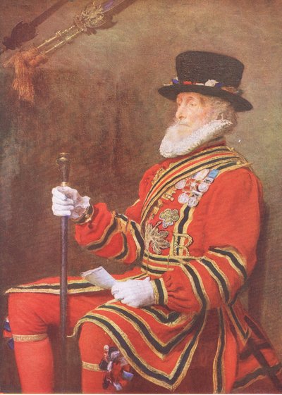 The Yeoman of the Guard, fra My Magazine, pub.1922 af John Everett Millais