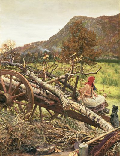 Vinter brændstof af John Everett Millais