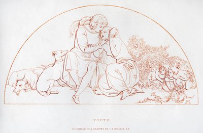 Ungdom, 1800-tallet. af John Everett Millais