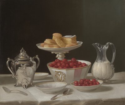 Dessert stilleben, 1855 af John F. Francis
