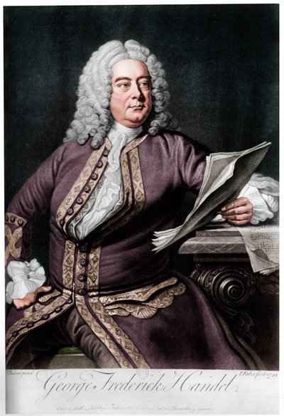 George Frideric Handel, tyskfødt britisk barokkomponist, 1749 af John Faber the younger