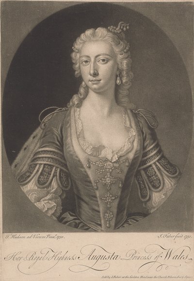 Hendes Kongelige Højhed Augusta Prinsesse af Wales, 1751 af John Faber the younger