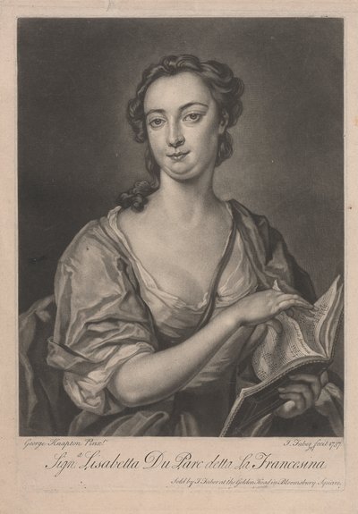 Signa Lisabetta DuParc kaldet La Francesina af John Faber the younger