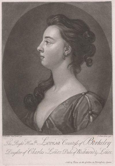 Den ærede Louisa grevinde af Berkeley, datter af Charles Lenox hertug af Richmond og Lenox af John Faber the younger