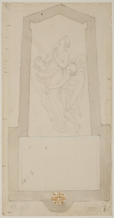 En afgået ånd opløftet af to engle af John Flaxman