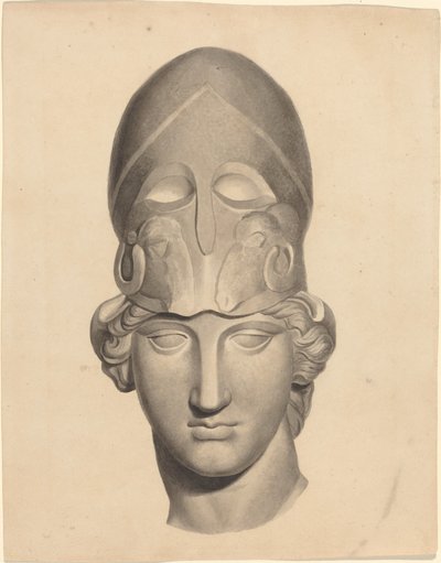 Antik hoved med hjelm af John Flaxman