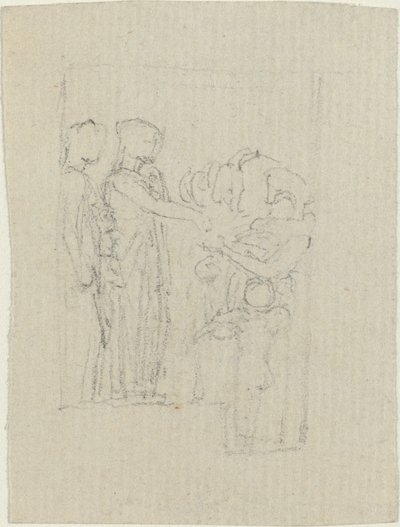 Beggars at a Door (Studie for Yarborough-monumentet) af John Flaxman