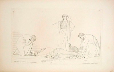 Klytaimnestra og koret af John Flaxman