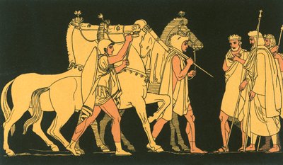 Diomed og Ulysses, vender tilbage med byttet fra Rhesus af John Flaxman
